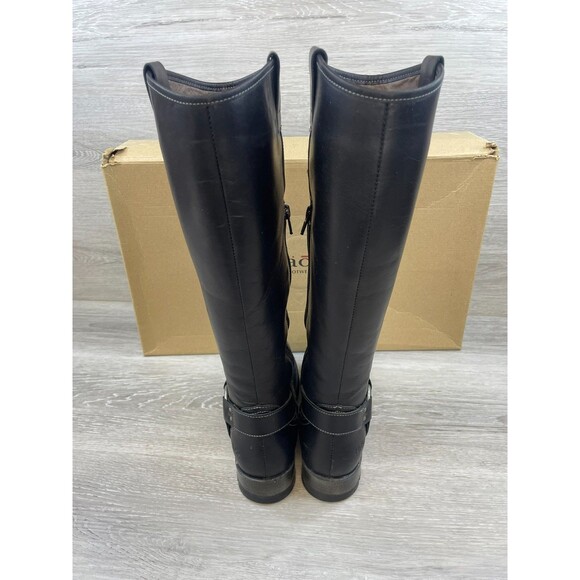Taos Runaway Women's 6.5 Black Riding Leather Boot Equestrian Knee High Western - Picture 5 of 15